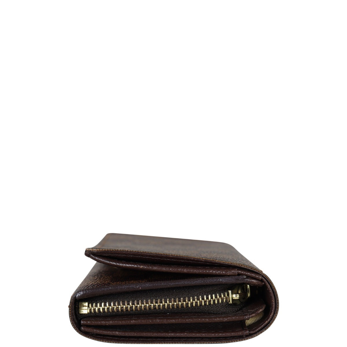 Louis Vuitton Porte Monnaie Tresor Wallet Damier Ebene Side