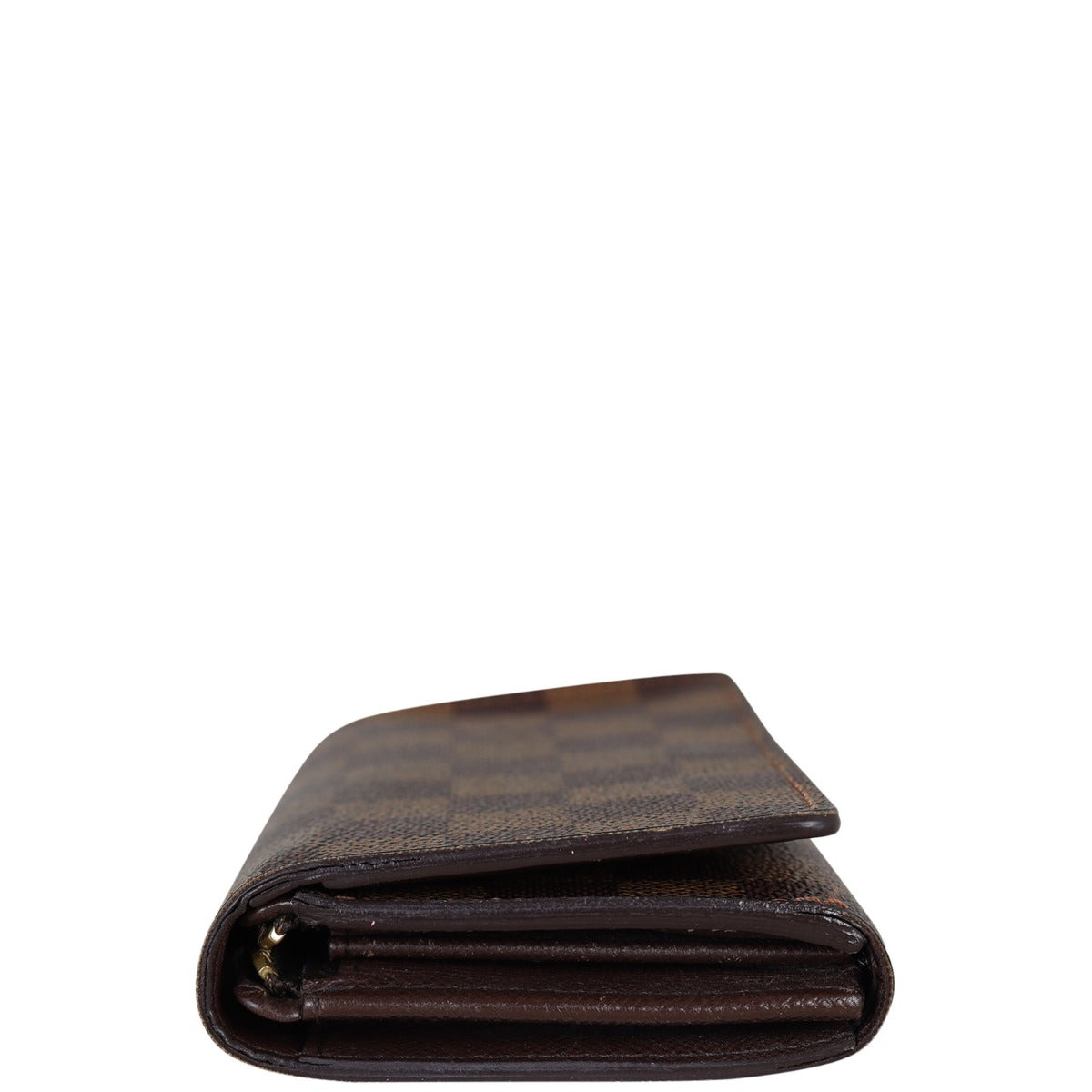 Louis Vuitton Porte Monnaie Tresor Wallet Damier Ebene Side