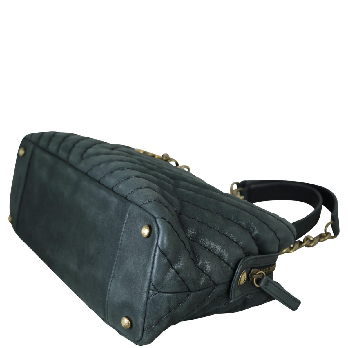 Chanel Iridescent Surpique Chevron Tote Corner Distance