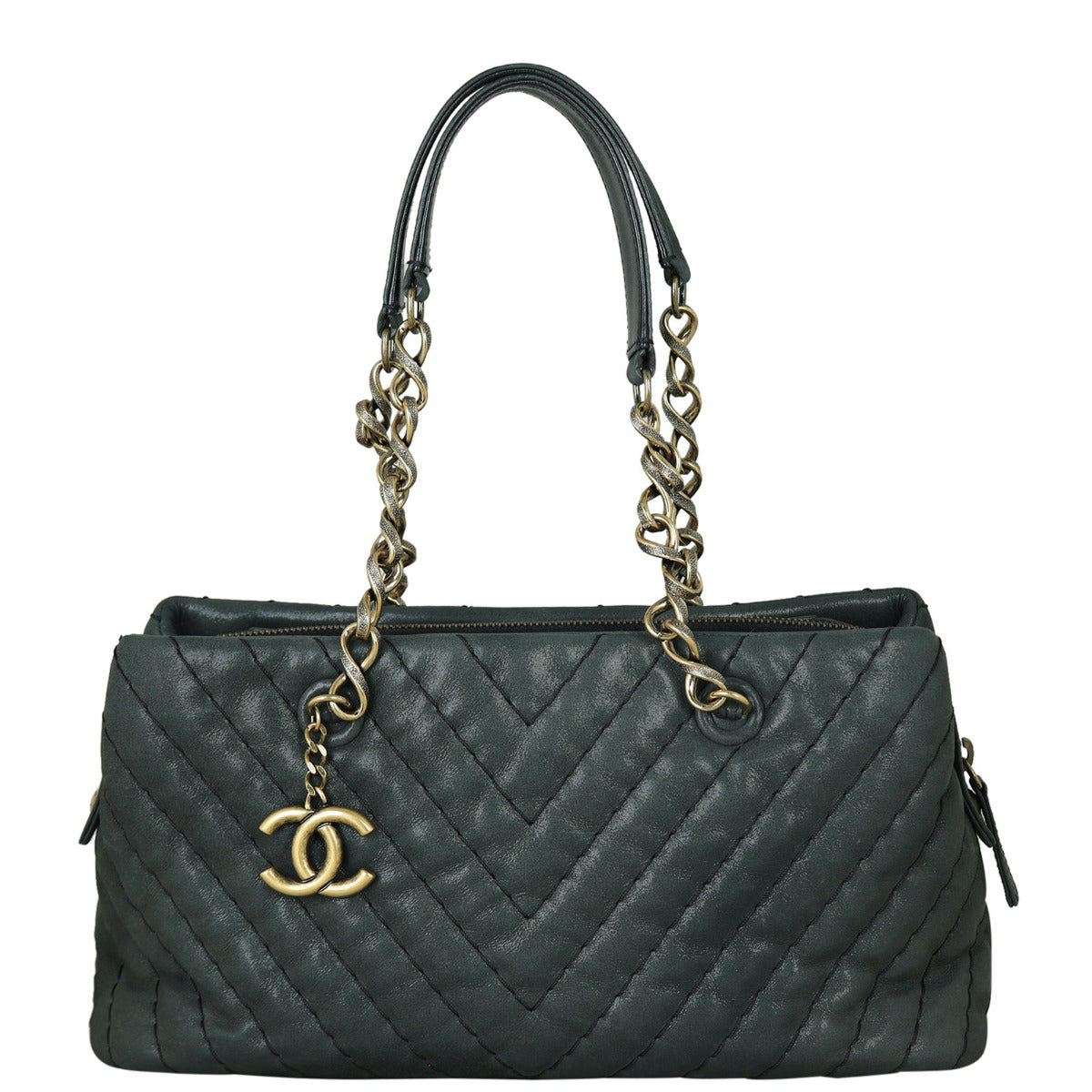 Chanel Iridescent Surpique Chevron Tote