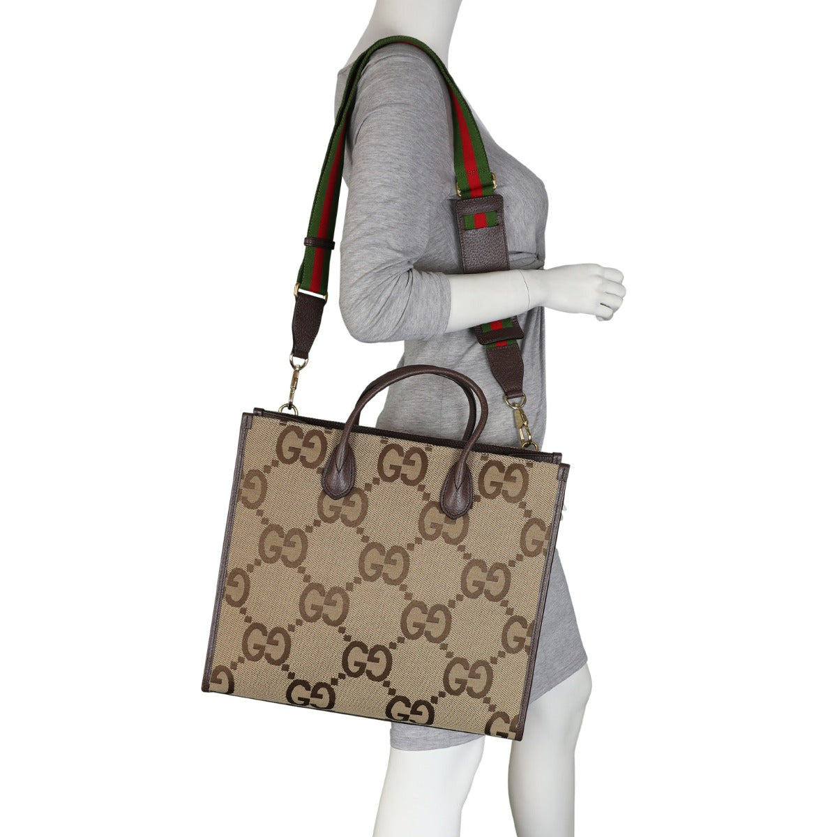 Gucci Jumbo GG Canvas Web Tote Mannequin