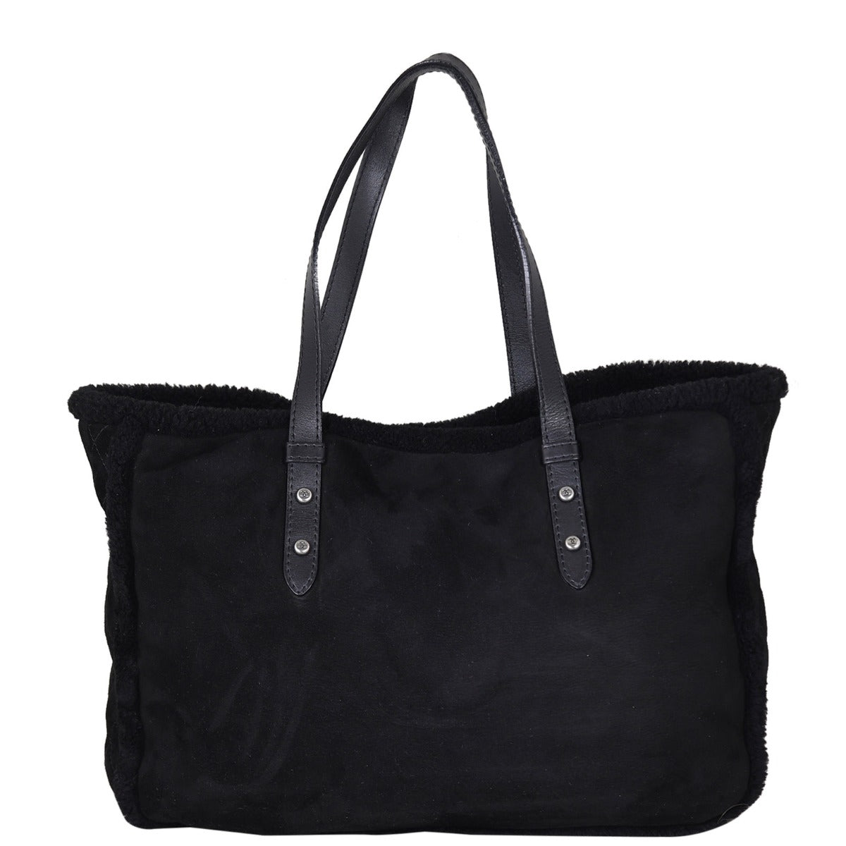 Chanel CC Shearling Tote Back