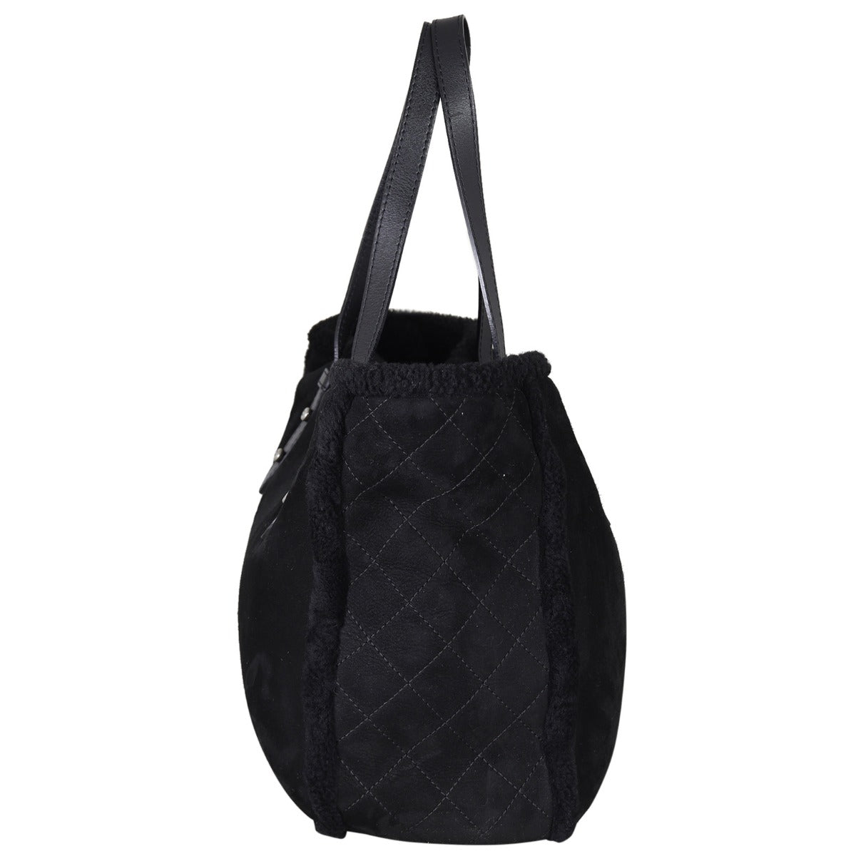 Chanel CC Shearling Tote Side