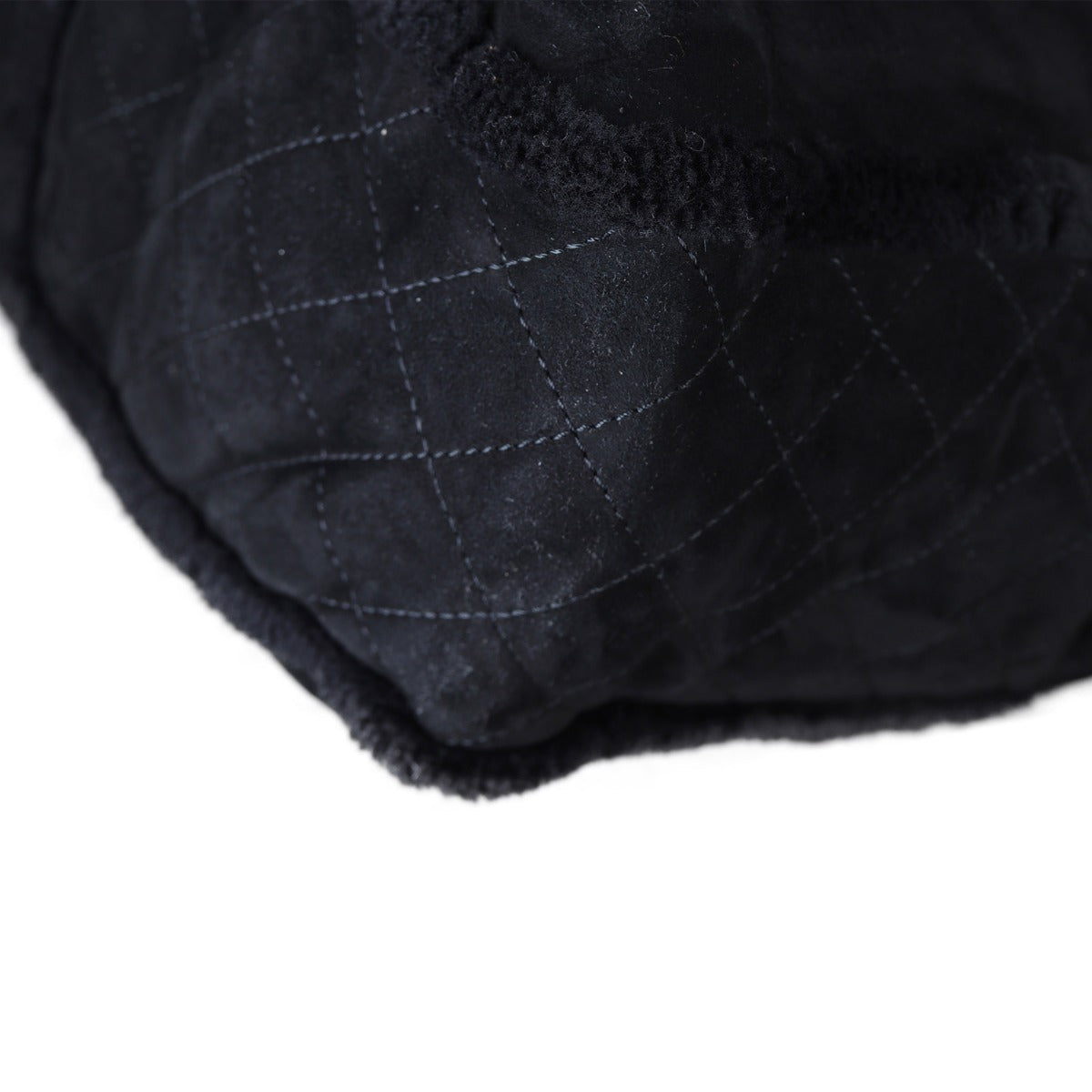 Chanel CC Shearling Tote Corner Close Up