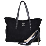 Chanel CC Shearling Tote Shoe