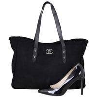 Chanel CC Shearling Tote Shoe