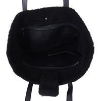 Chanel CC Shearling Tote Whole Interior