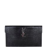Saint Laurent Uptown Croc-Embossed Front