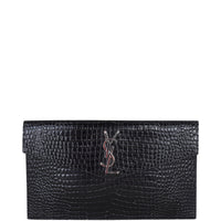 Saint Laurent Uptown Croc-Embossed Front