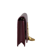 Saint Laurent Kate Tassel Chain Wallet Croc-Embossed Side