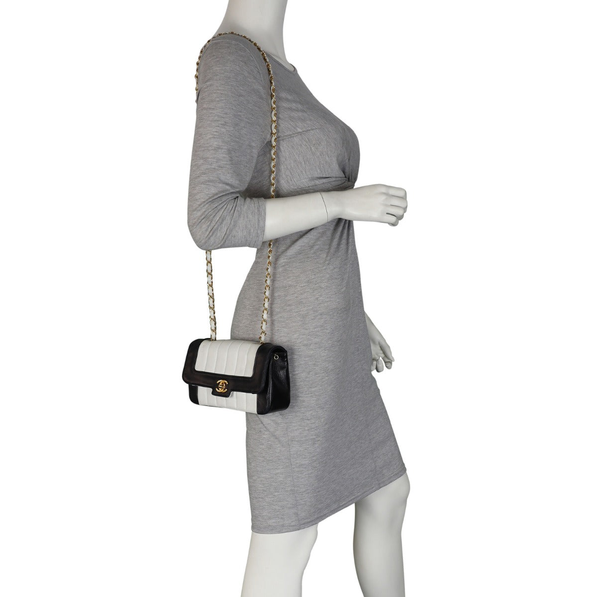 Chanel Vintage Vertical Quilt Flap Bag Mannequin