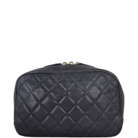 Chanel Quilted Cosmetic Case Medium Back