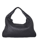 Bottega Veneta Intrecciato Hobo (Black) Front