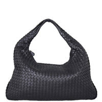 Bottega Veneta Intrecciato Hobo (Black) Front