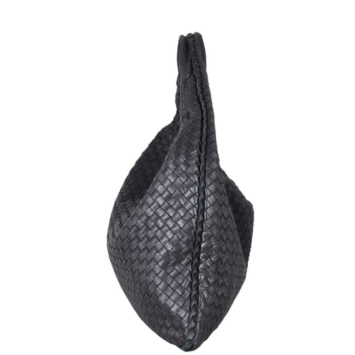 Bottega Veneta Intrecciato Hobo (Black) Side