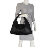 Bottega Veneta Intrecciato Hobo (Black) Mannequin