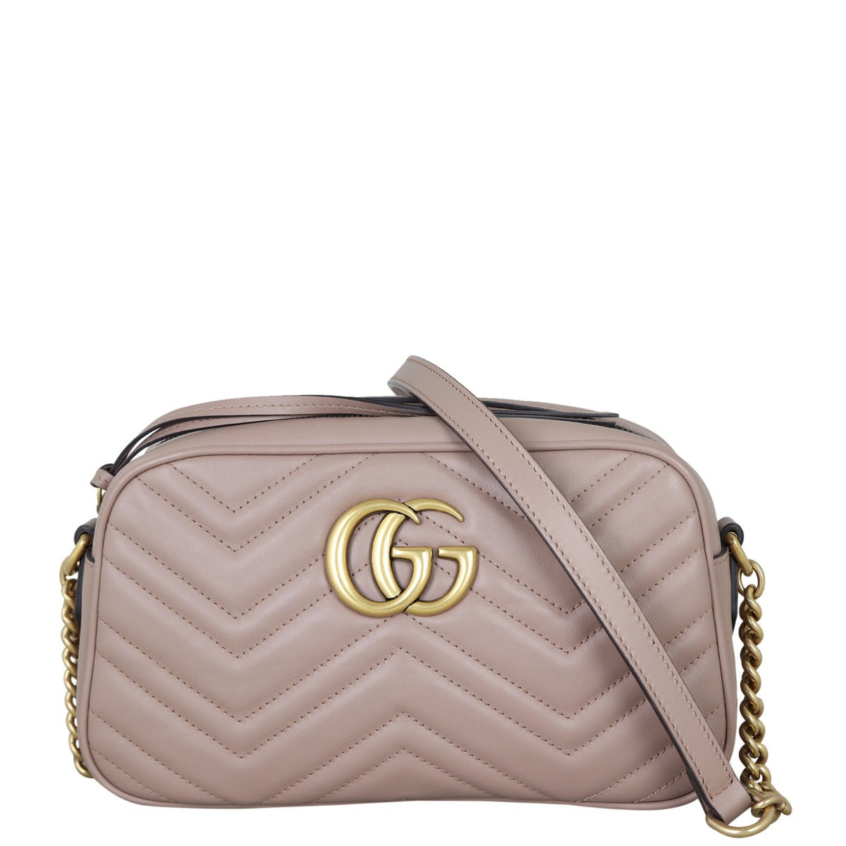 Gucci GG Marmont Small Camera Bag Front With Strap