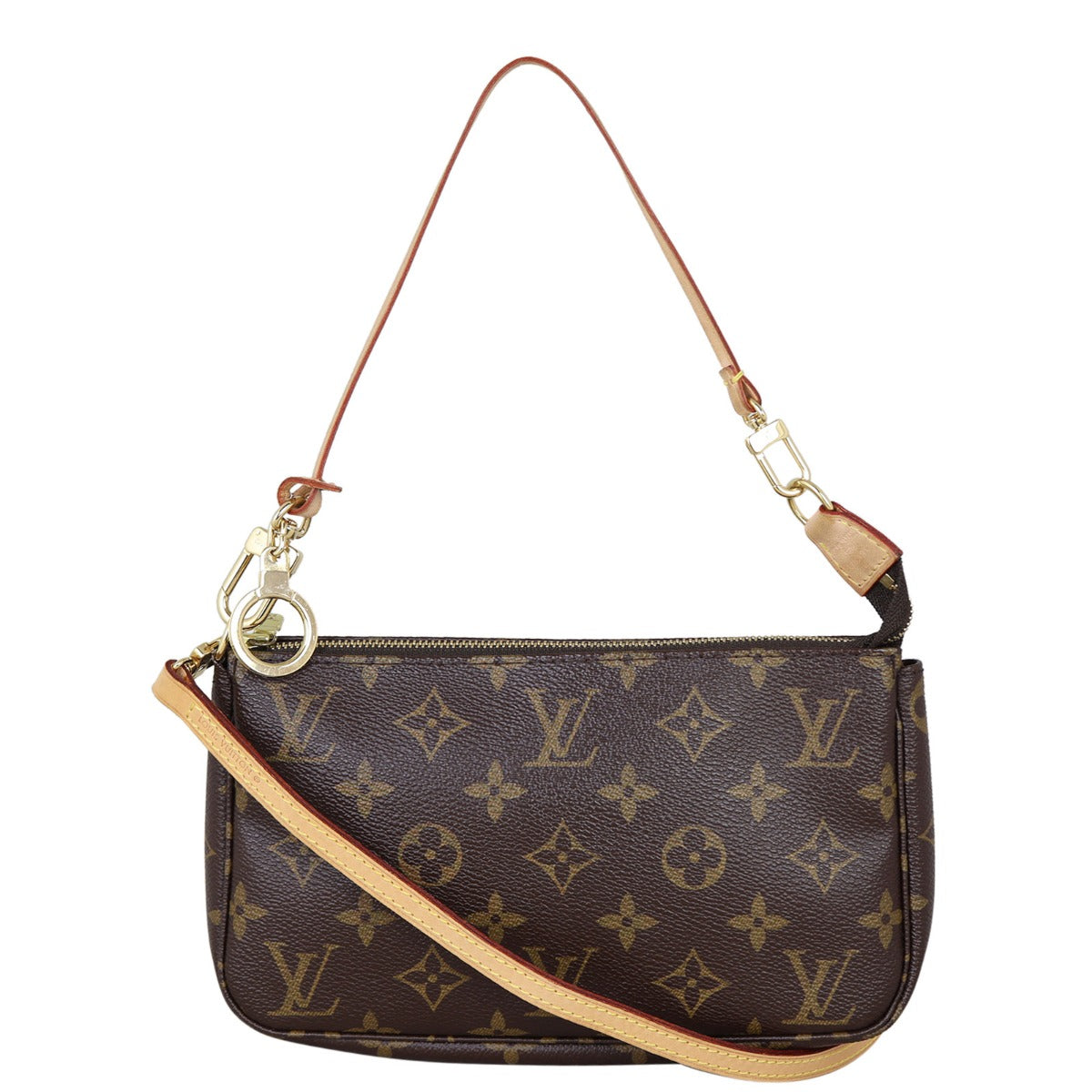 Louis Vuitton Pochette Accessoires Monogram Long Strap Front With Strap