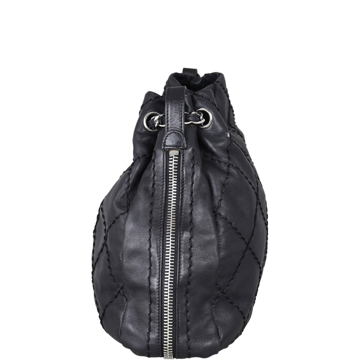 Chanel CC Expandable Zip Around Tote Side