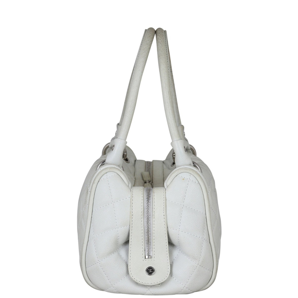 Chanel Quilted Bowling Bag Side