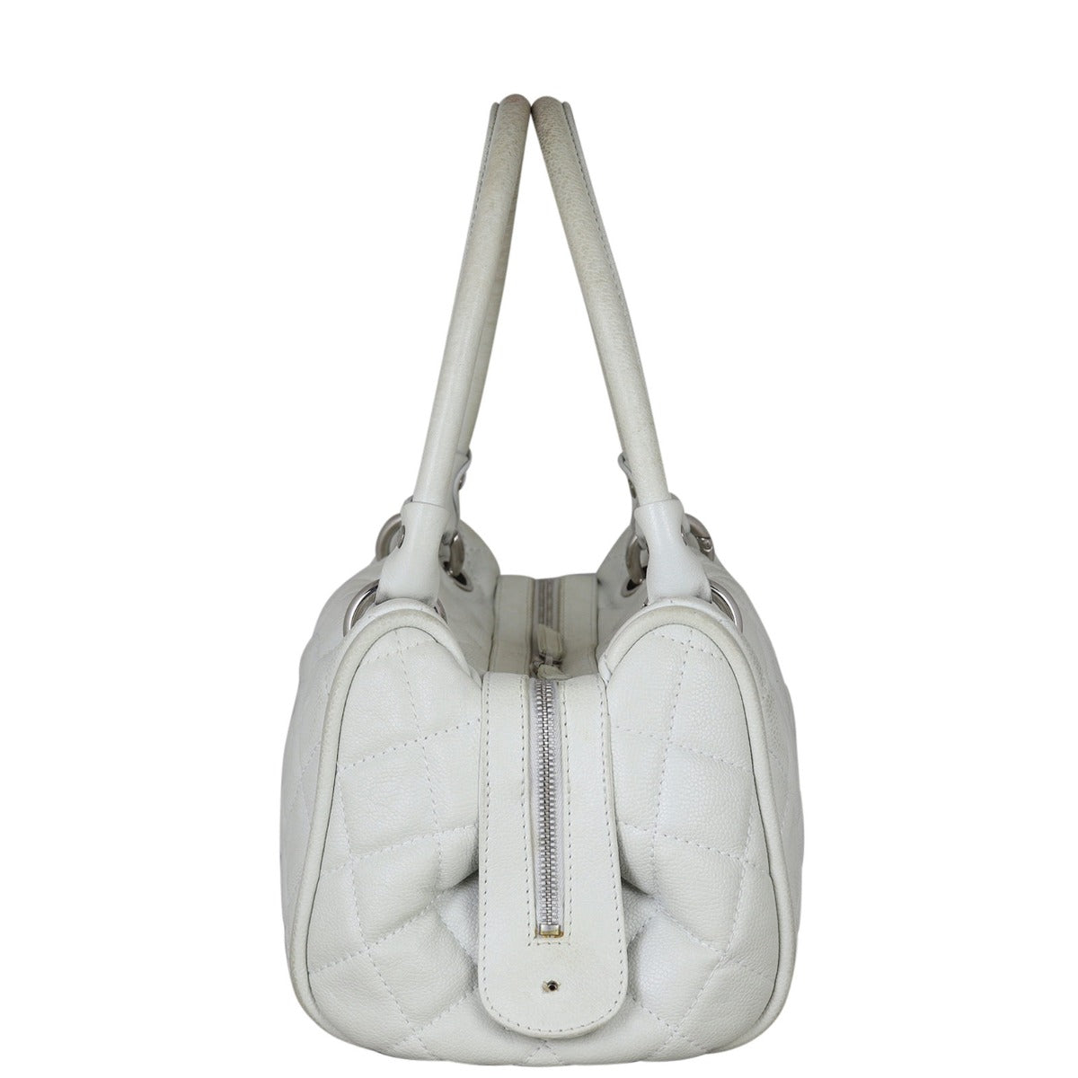 Chanel Quilted Bowling Bag Side