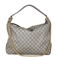Gucci GG Supreme Linea A Hobo Front With Chain