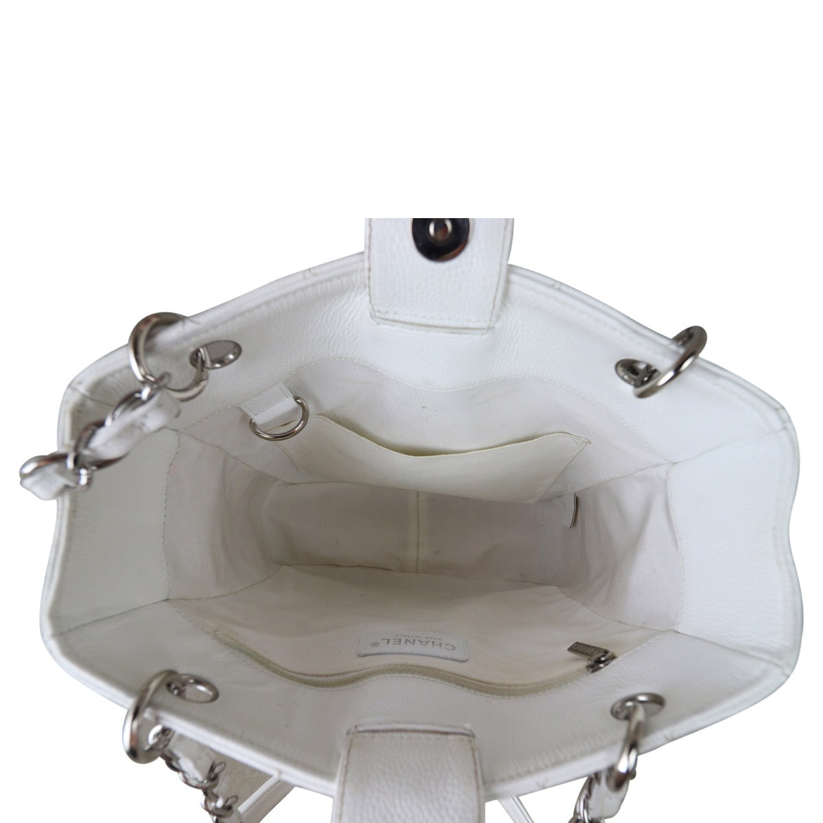 Chanel Petite Shopping Tote Whole Interior