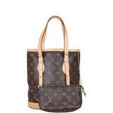 Louis Vuitton Petit Bucket Bag Monogram Front With Pouch