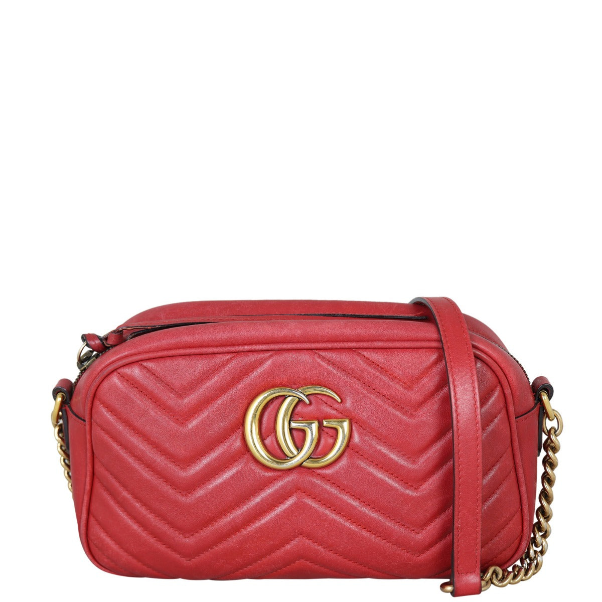 Gucci GG Marmont Small Camera Bag Front With Strap