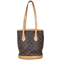 Louis Vuitton Petite Bucket Bag Monogram Back