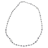 Chanel CC Beaded Long Necklace | Gunmetal Beads