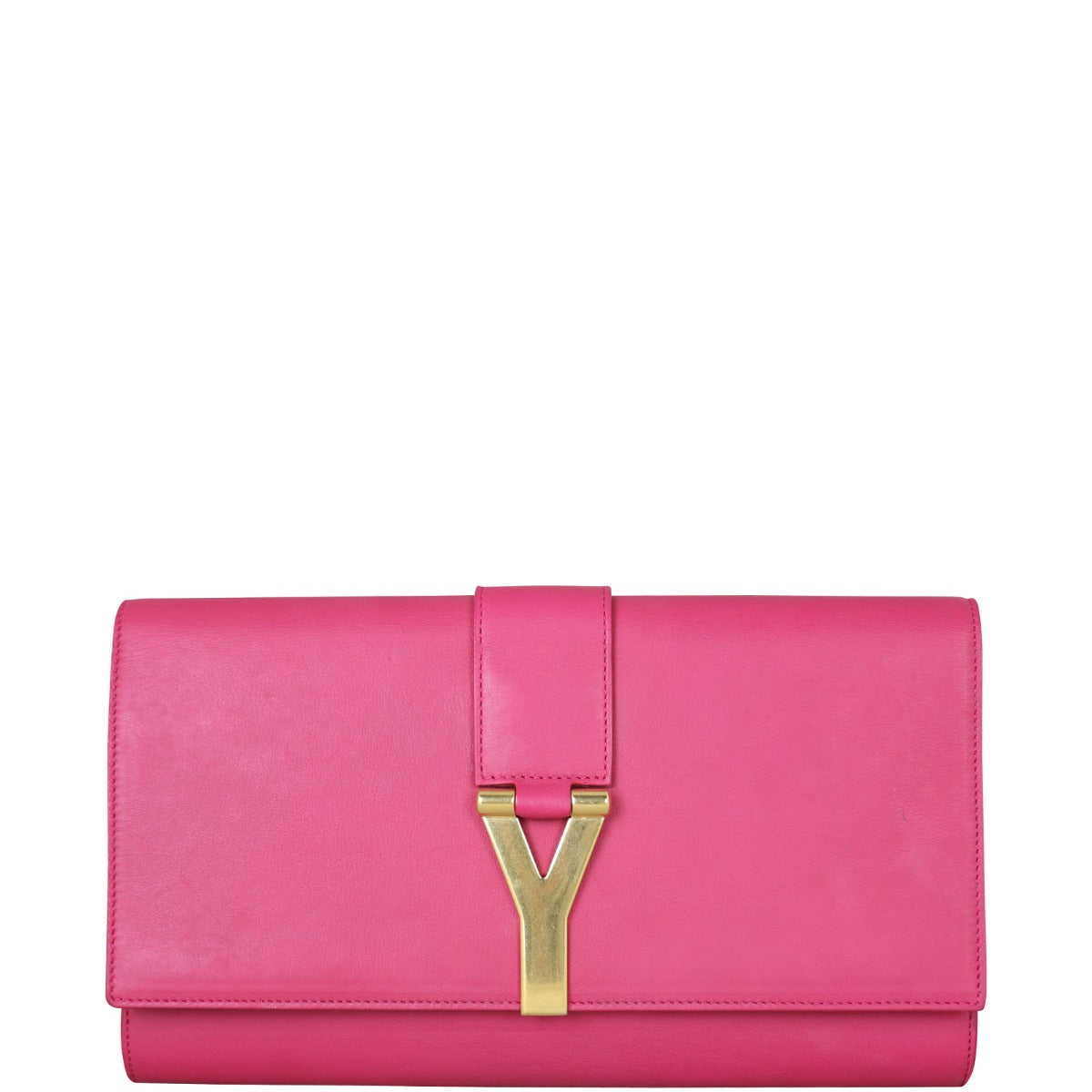 Saint Laurent Y Ligne Clutch Front with Strap