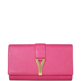 Saint Laurent Y Ligne Clutch Front with Strap