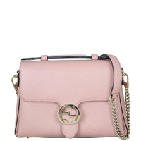 Gucci Interlocking G Top Handle Bag Front With Strap