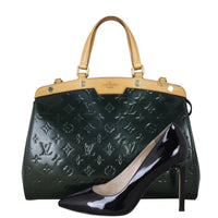 Louis Vuitton Brea MM Monogram Vernis Front with Shoe