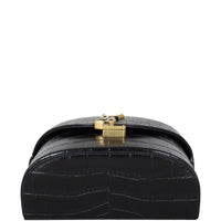 Saint Laurent June Box Bag Croc Embossed Base