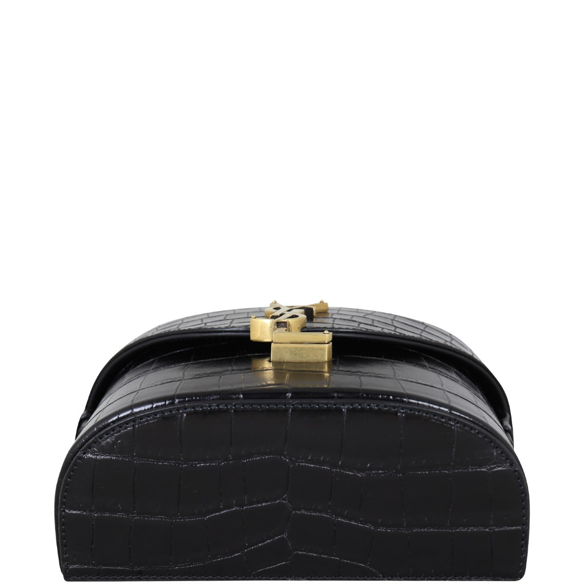 Saint Laurent June Box Bag Croc Embossed Base