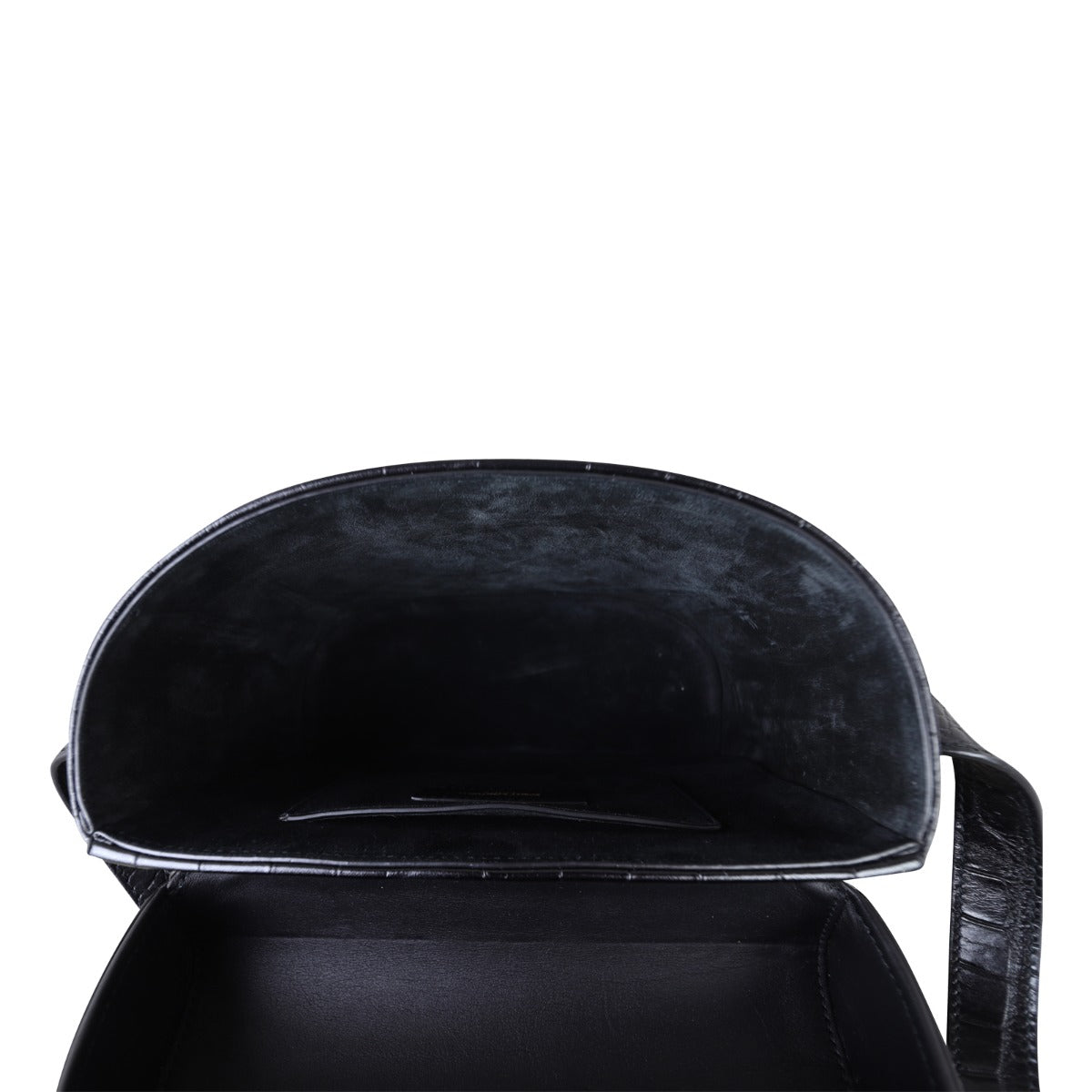 Saint Laurent June Box Bag Croc Embossed Interior