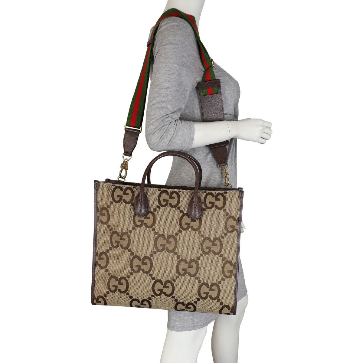 Gucci Jumbo GG Canvas Web Tote Mannequin