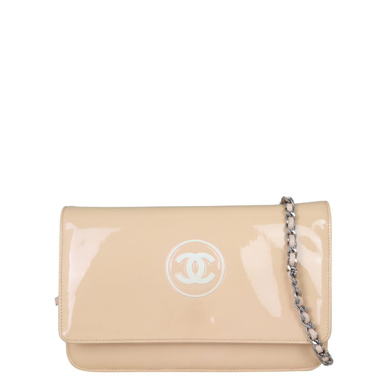 Chanel Wallet on Chain Patent Front With Chain