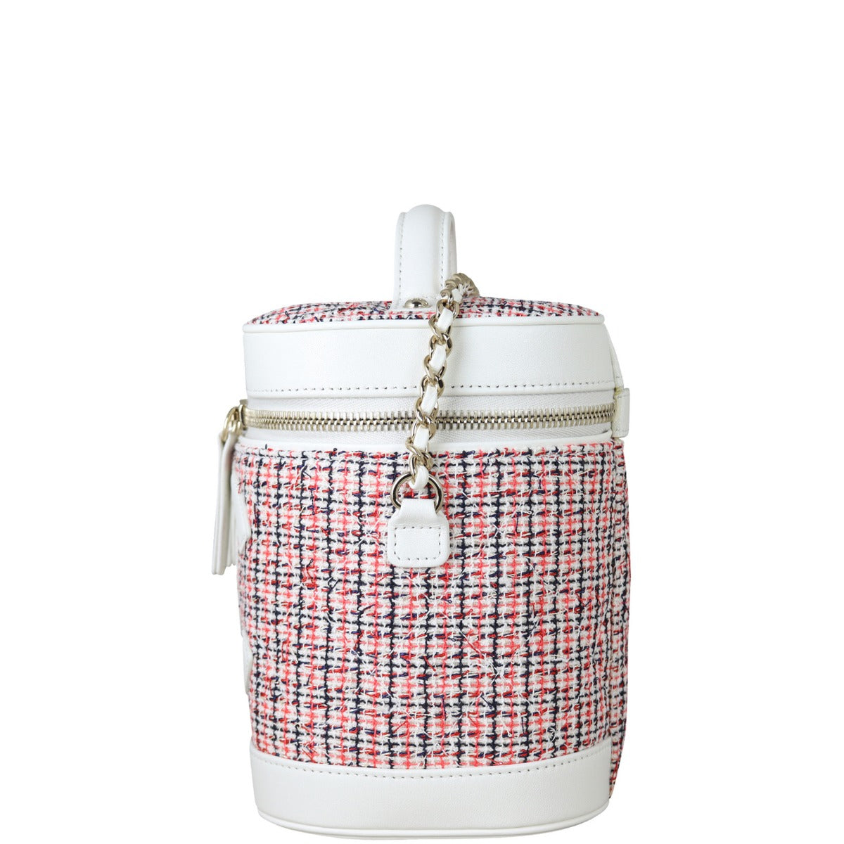 Chanel CC Tweed Vanity Case Side