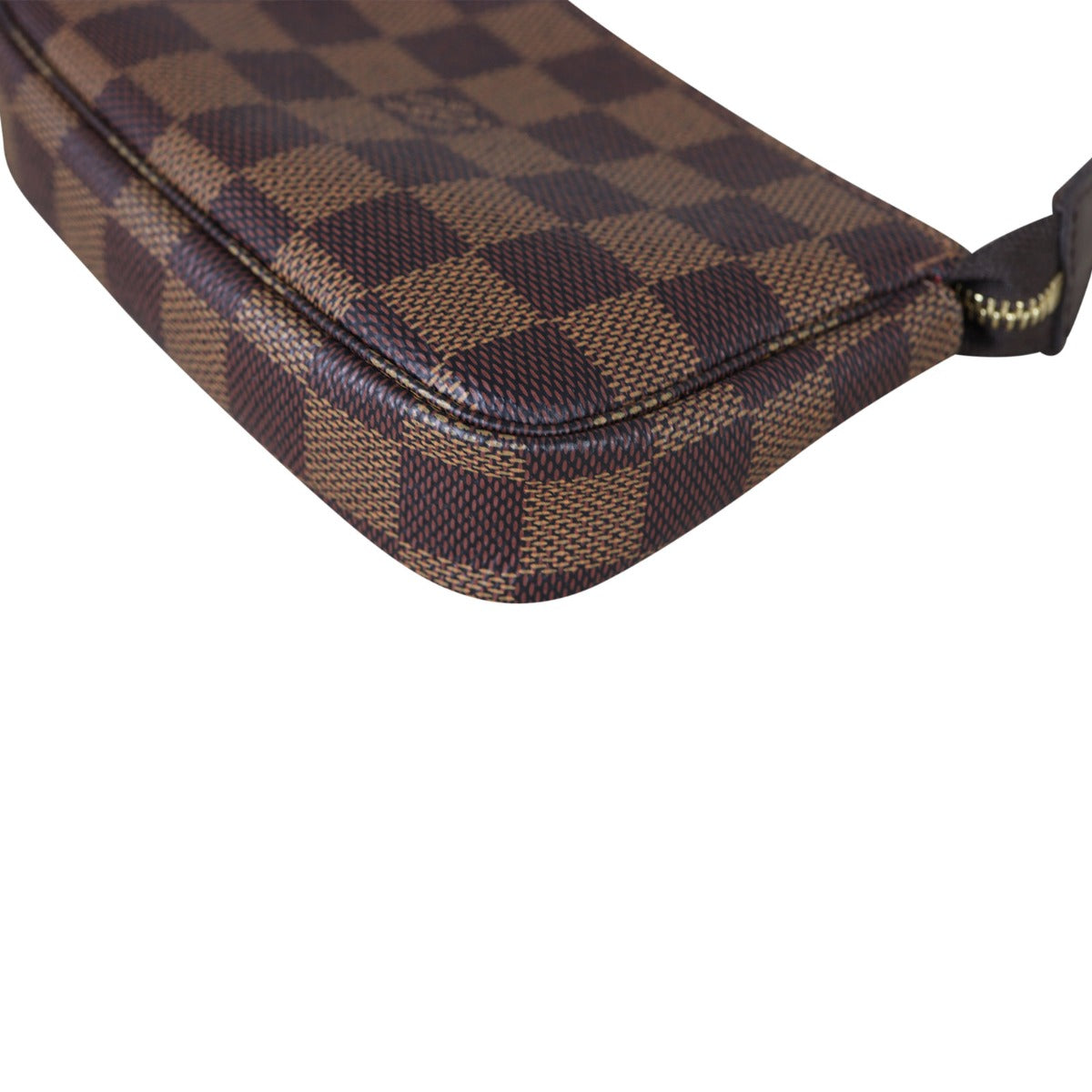 Louis Vuitton Mini Pochette Accessoires Damier Ebene Corner Close Up