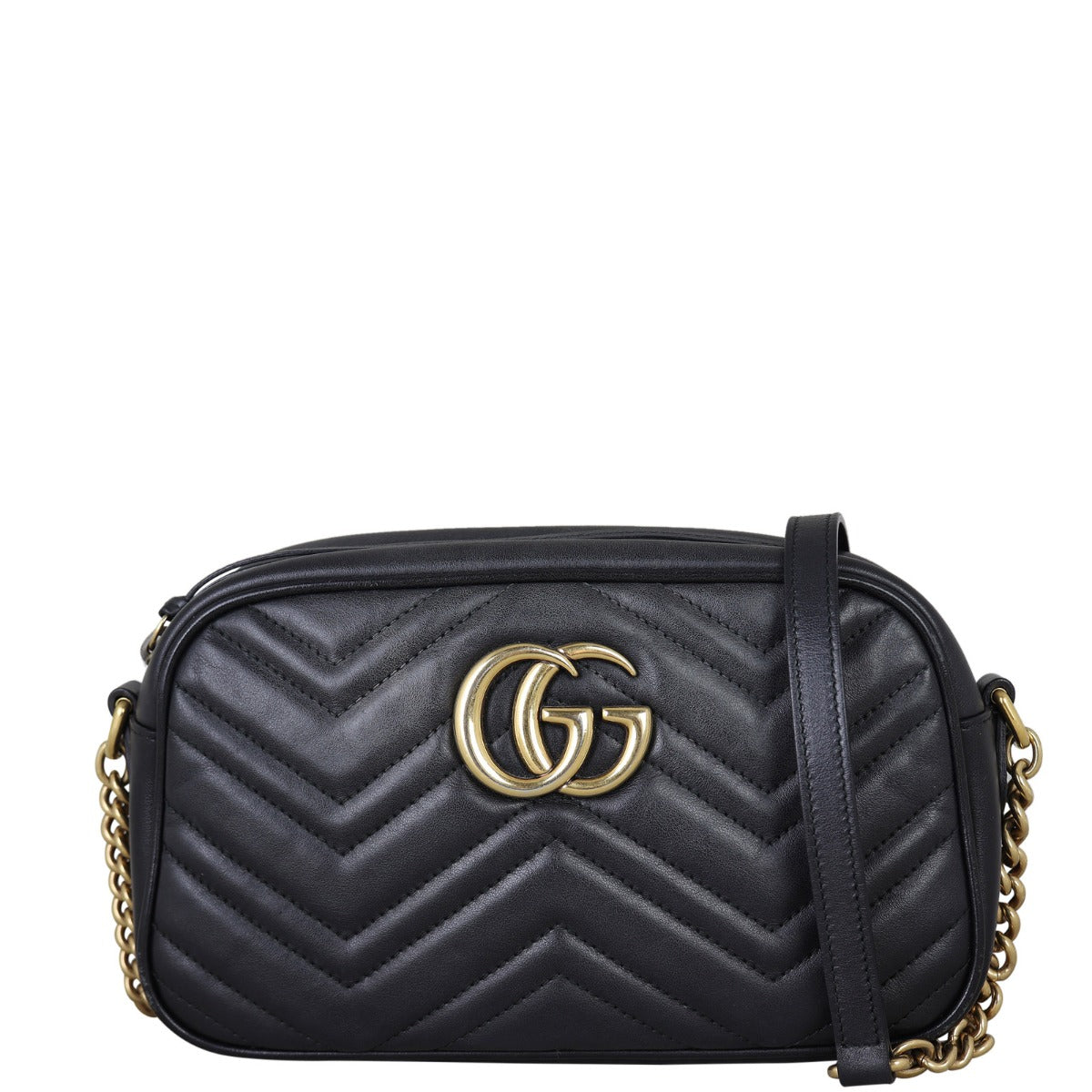 Gucci GG Marmont Small Camera Bag Front With Strap