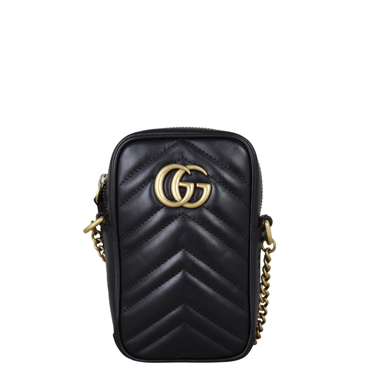 Gucci GG Marmont Mini Zip-Top Camera Bag Front