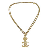 Chanel CC Pendant Necklace | Double Gold