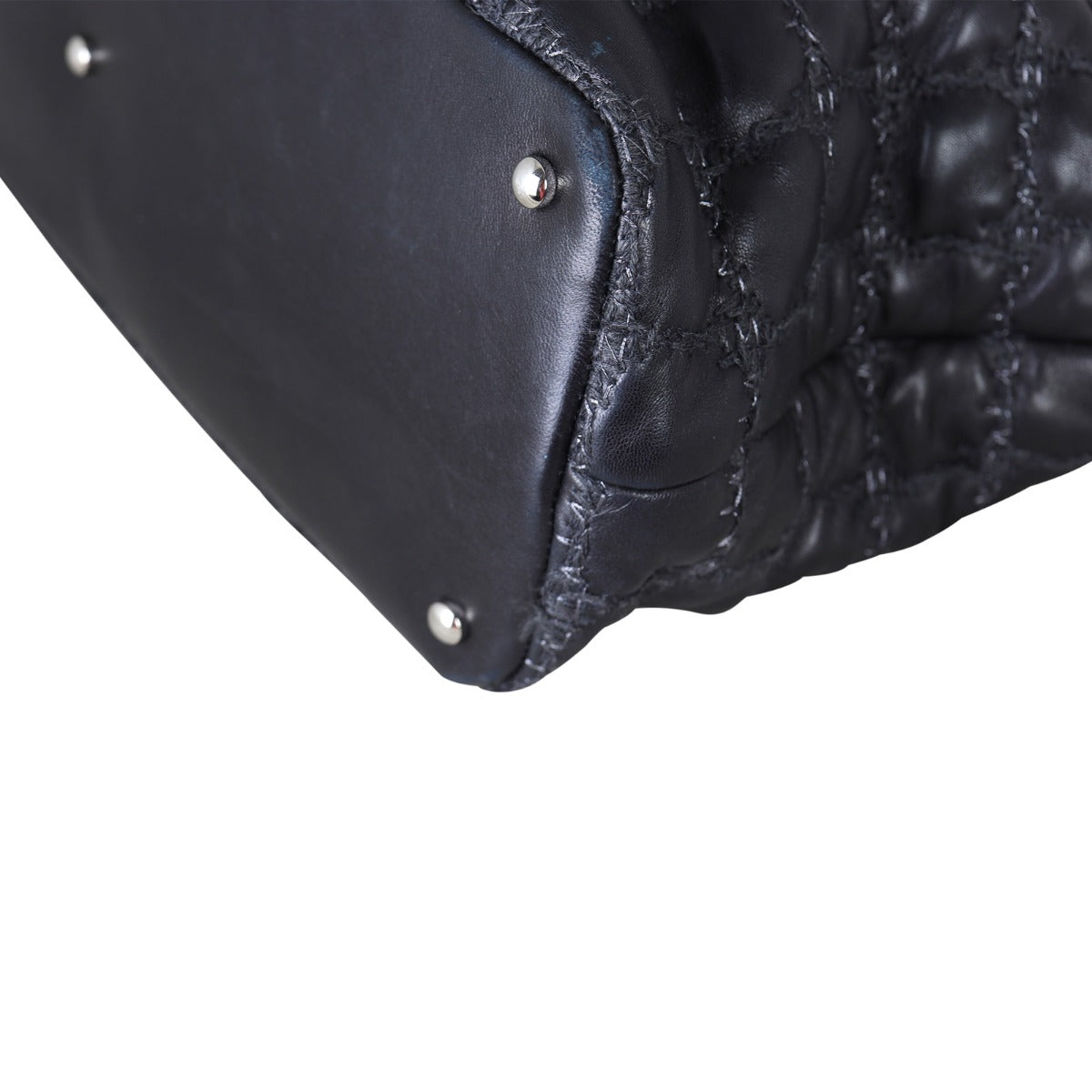 Chanel CC Tweed on Stitch Tote Corner Close Up