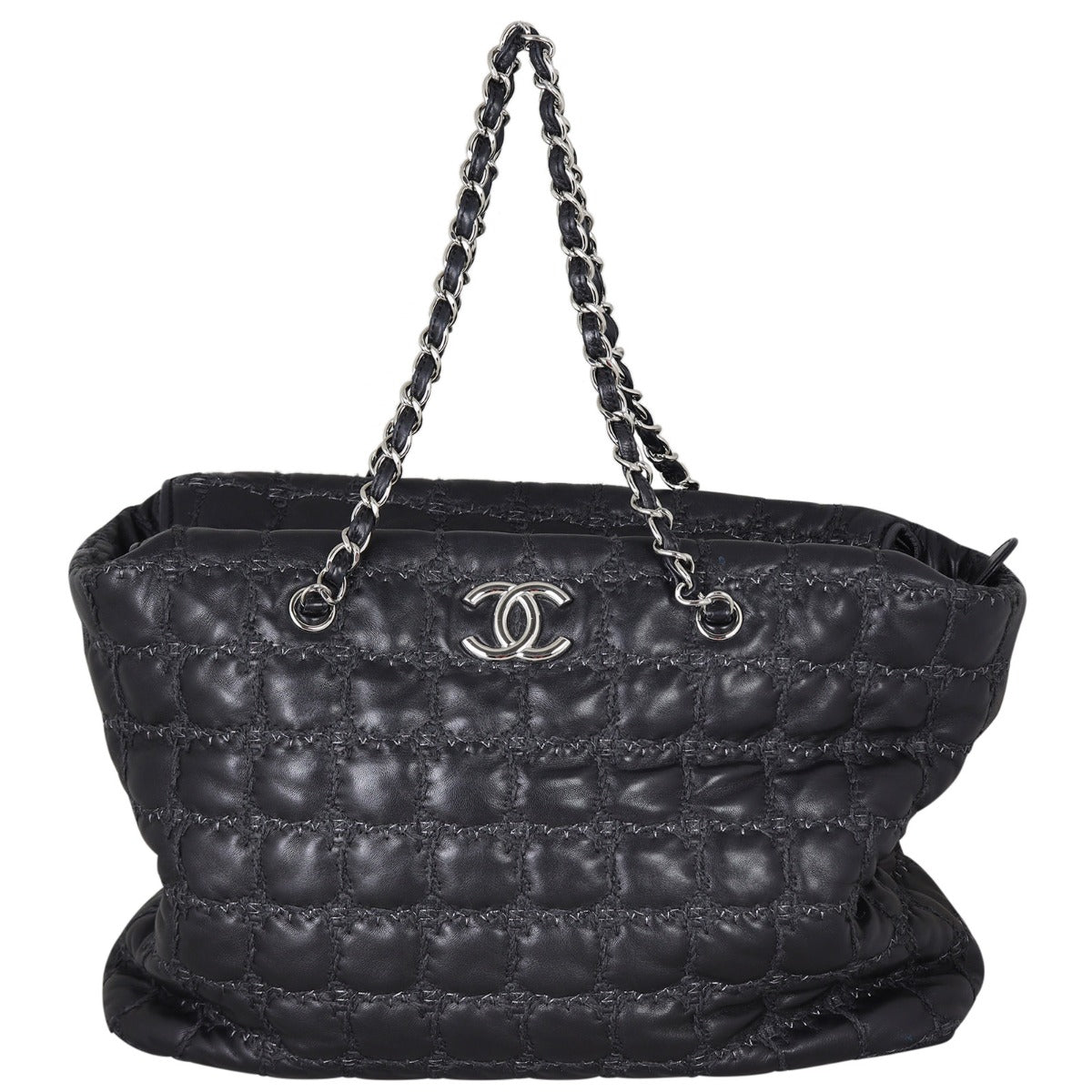 Chanel CC Tweed on Stitch Tote Front