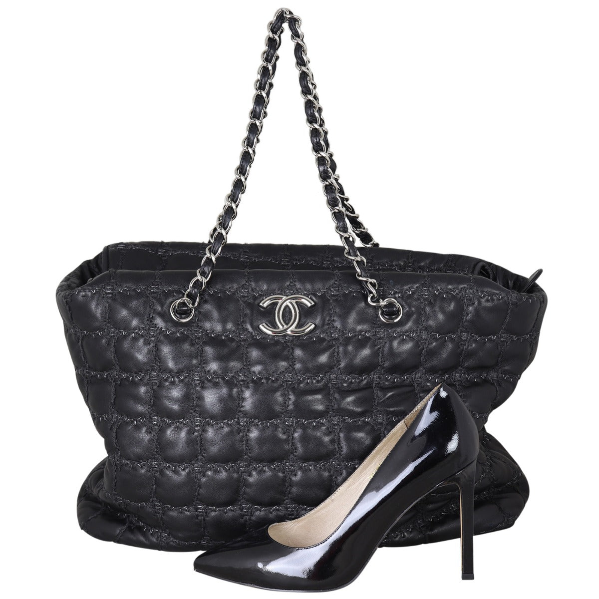 Chanel CC Tweed on Stitch Tote Shoe
