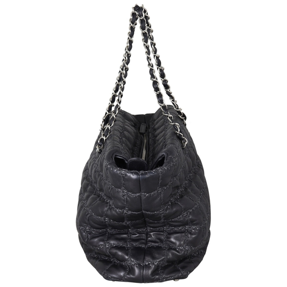 Chanel CC Tweed on Stitch Tote Side