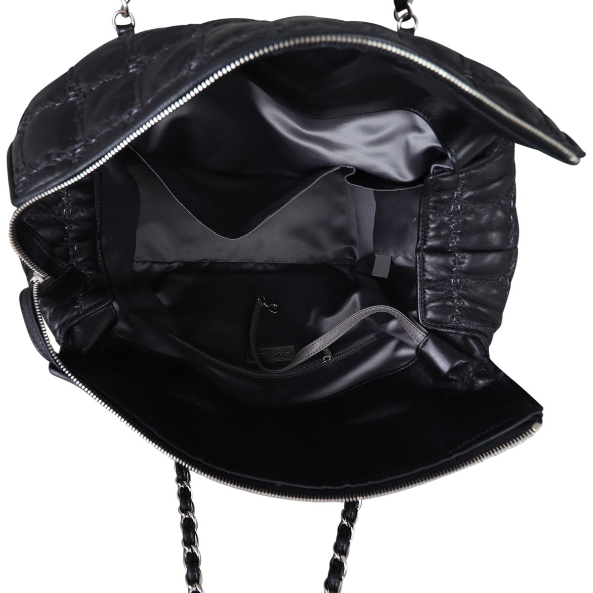 Chanel CC Tweed on Stitch Tote Whole Interior